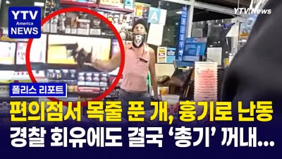 편의점에서 난동부리던 여성... 경찰관에게도 반항해 결국